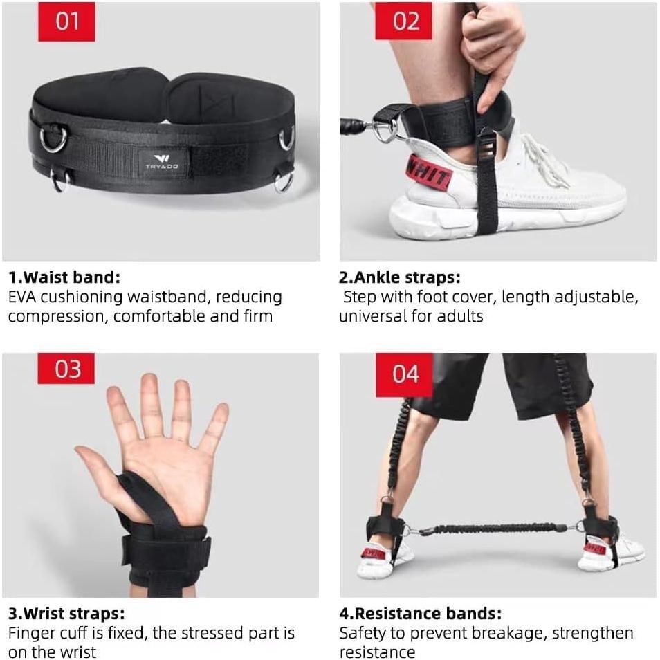 Set de Bandas de Resistencia Ycendelion 200LBS para Boxeo