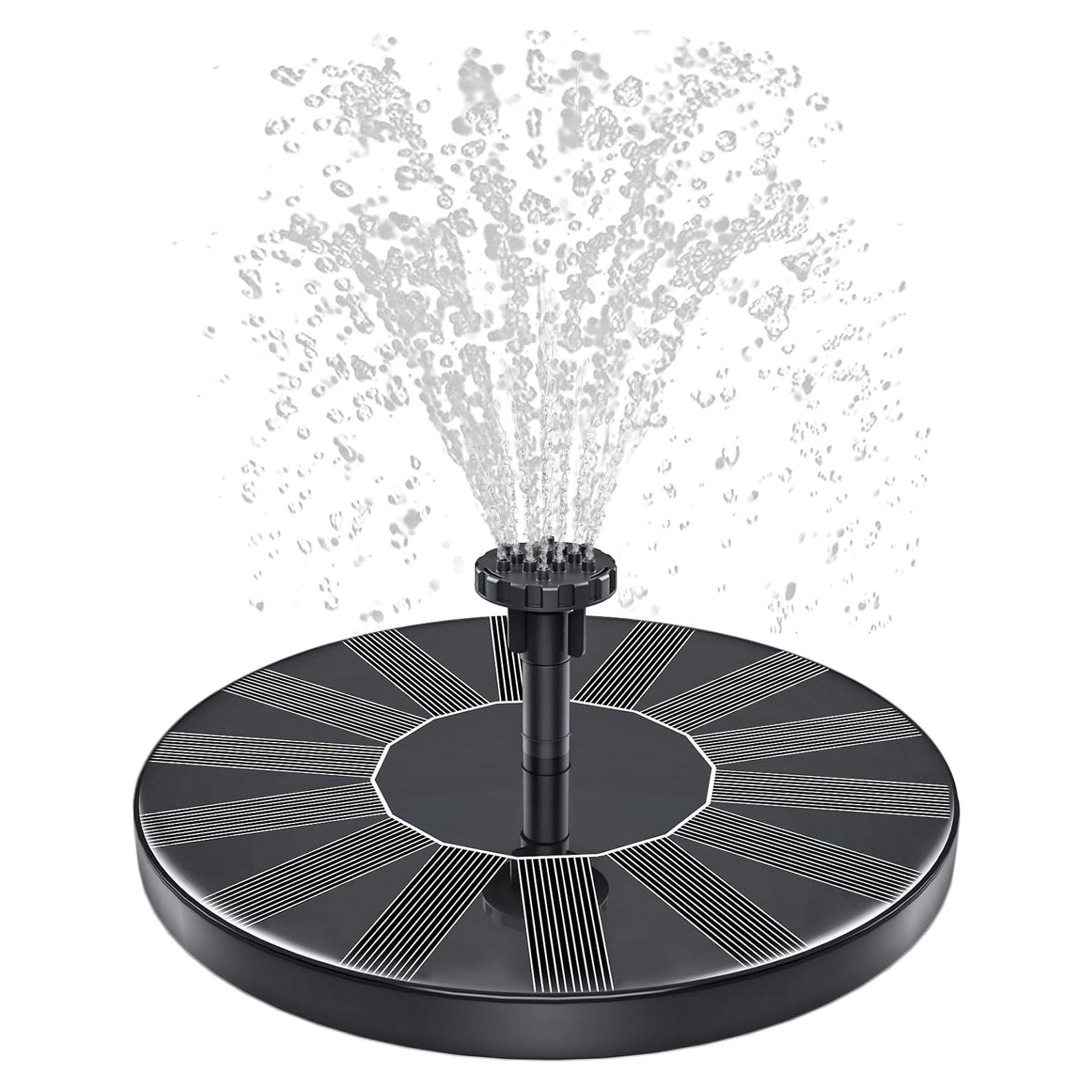 Fuente Solar para Baño de Aves SHANCHAHUA 1.5W con 6 Boquillas