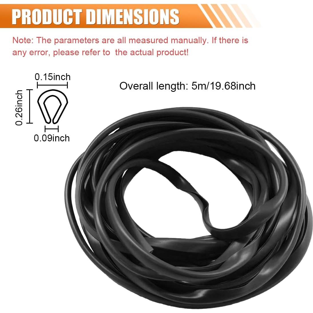 Protector de Bordes de Puerta de Coche LHDOS 5M Negro Universal