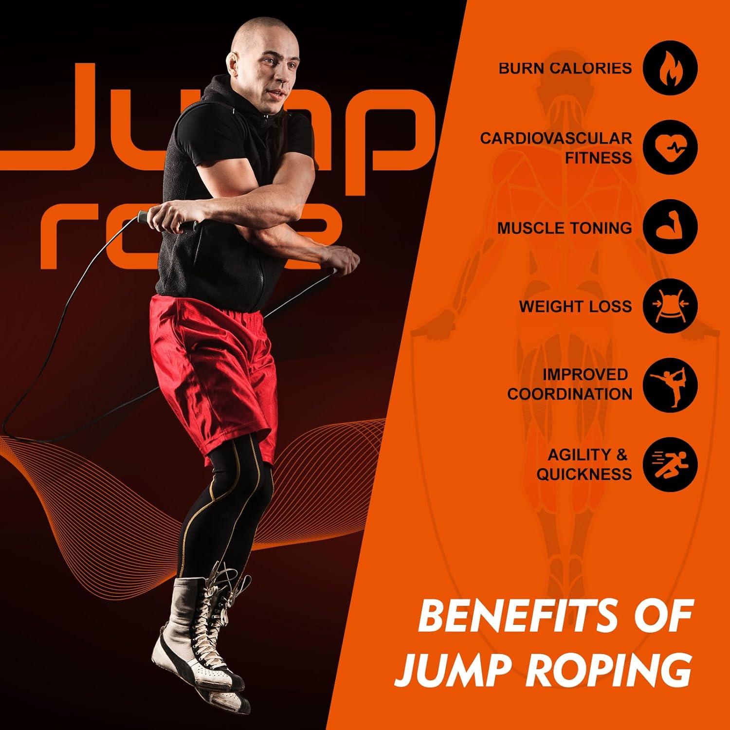 Cuerda de Salto Ajustable Hellobozs - PVC 280.5 cm - Fitness