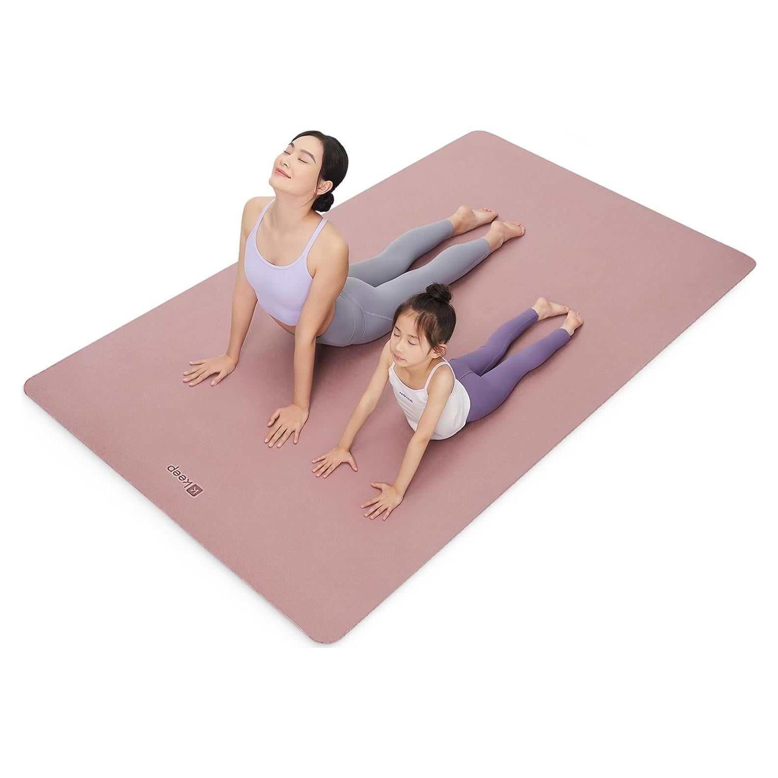Esterilla de Yoga Extra Grande MANTEN Rosa 190.5x119.4cm