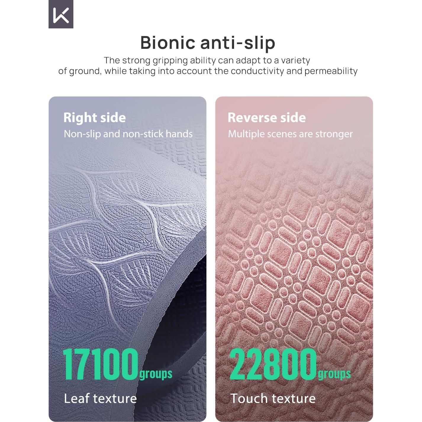 Esterilla de Yoga Extra Grande MANTEN Rosa 190.5x119.4cm