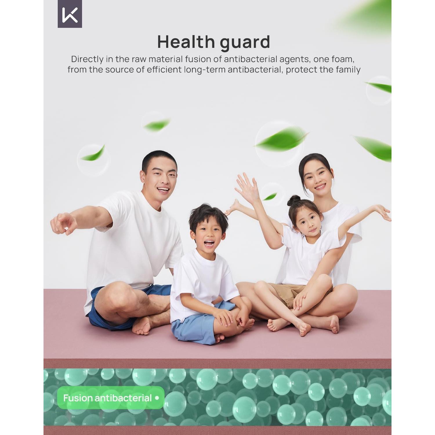 Esterilla de Yoga Extra Grande MANTEN Rosa 190.5x119.4cm