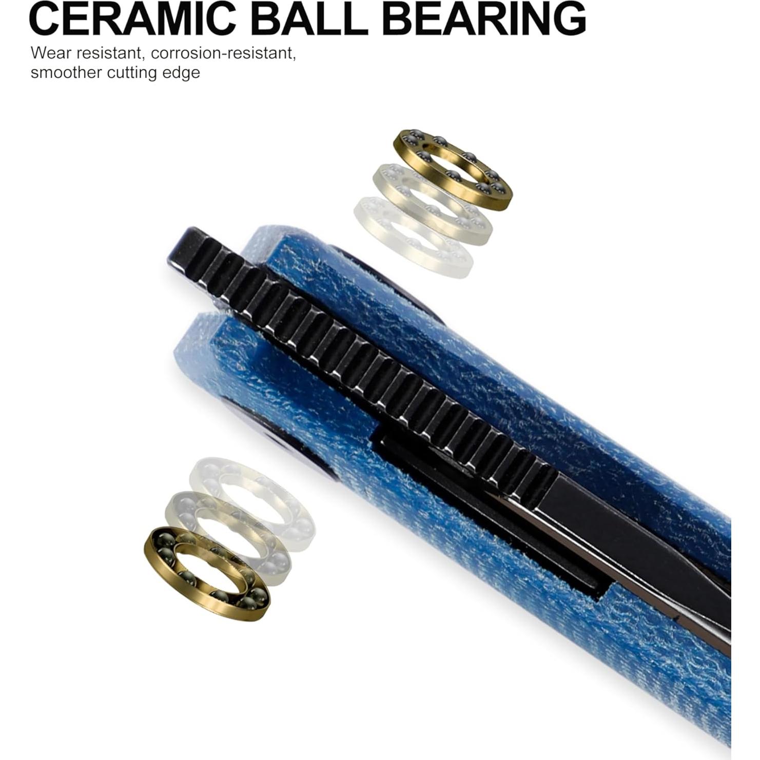 Cuchillo Plegable Petrified Fish PFP07, 9.19 cm K110 Negro