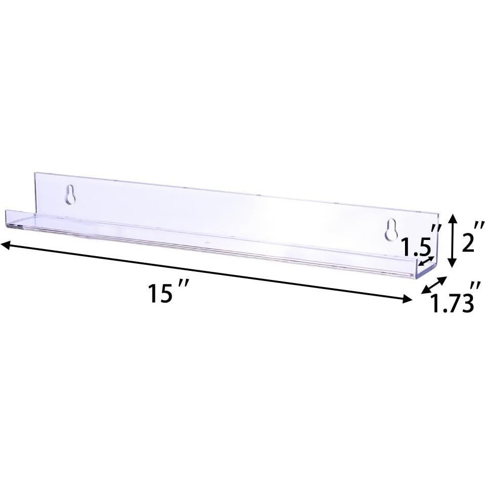 Estantes Flotantes Sooyee 3 Pack 38.1 cm Acrílico Transparente