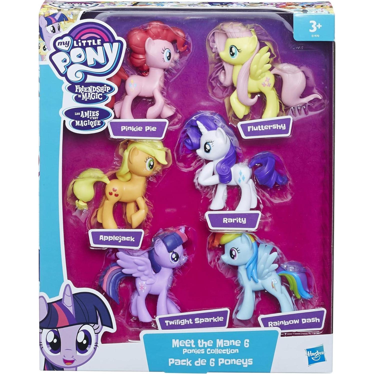 Set de Figuras Mi Pequeño Pony Mane 6 - Hasbro 6 Piezas 7.62 cm