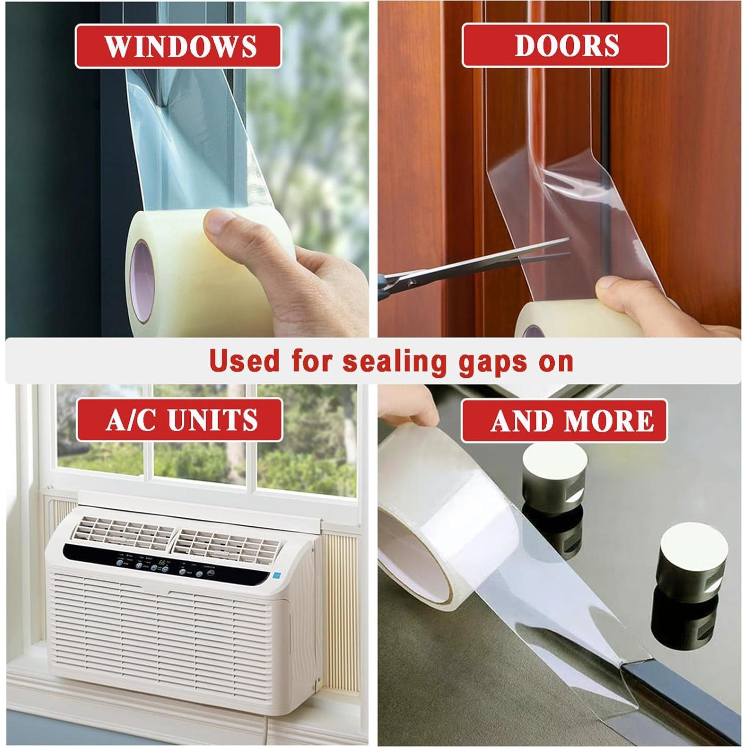 Cinta de Sellado para Ventanas Dstorelhp 5.08cm x 8.99m Transparente