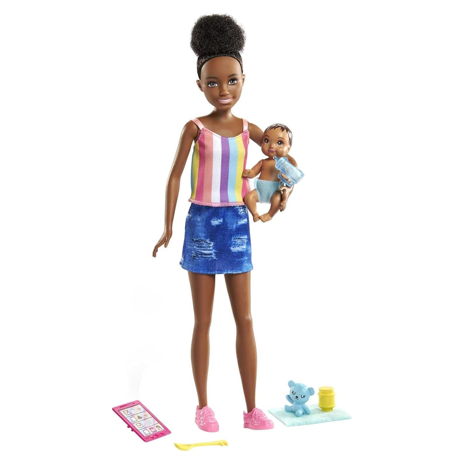 Muñeca Barbie Skipper Niñeras Inc. con Bebé y Accesorios