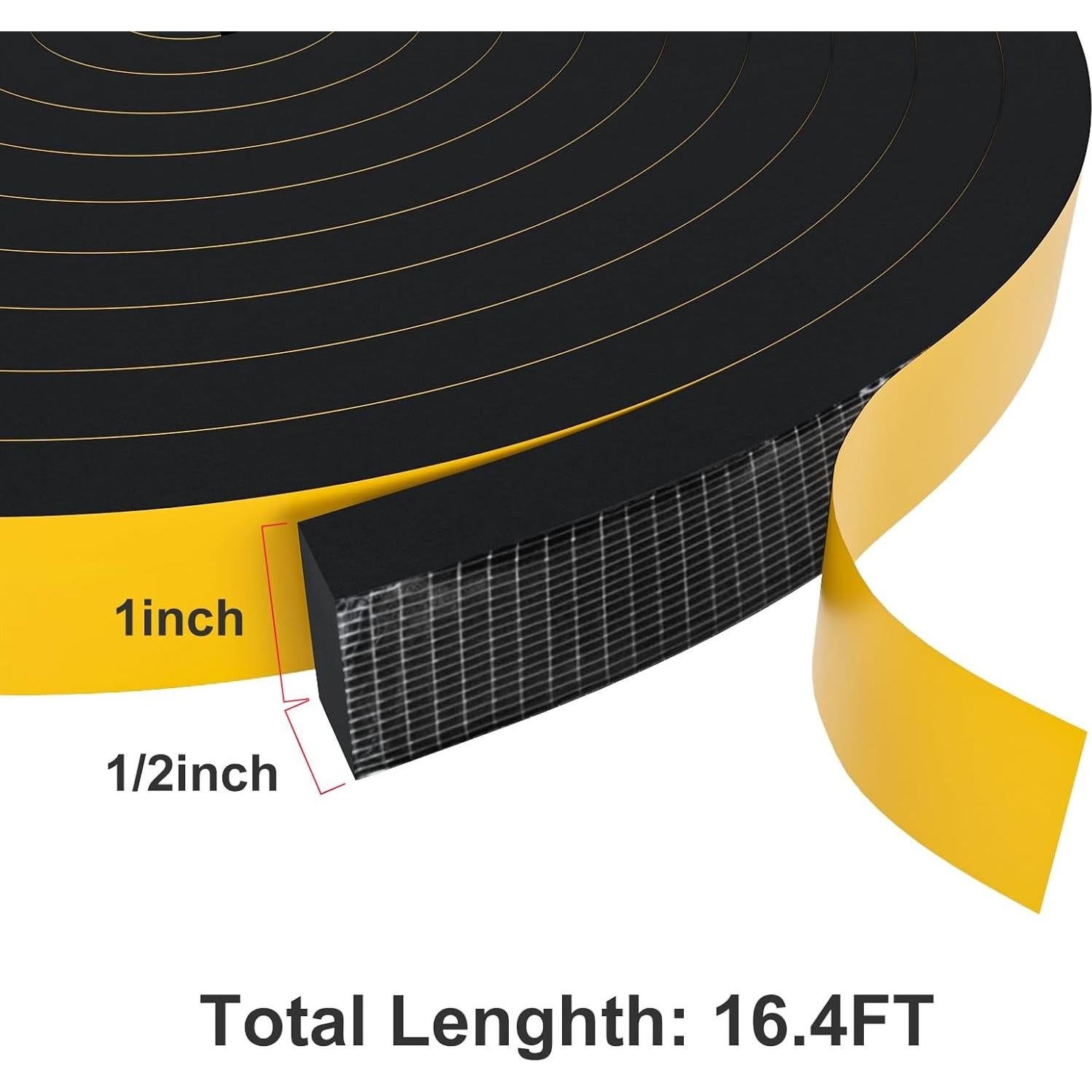 Tira de Sellado EGOFIX Negra 5m para Puertas y Ventanas
