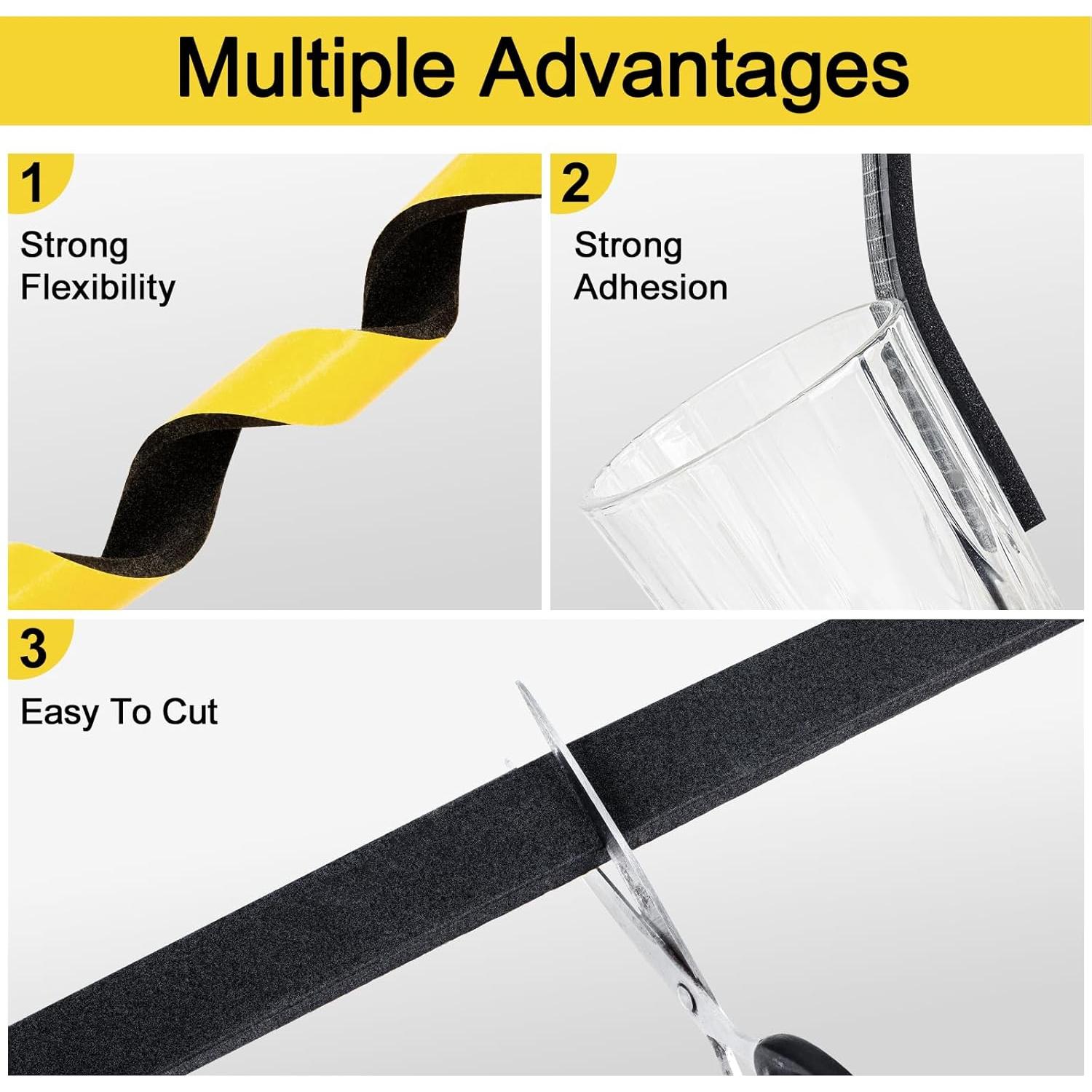 Tira de Sellado EGOFIX Negra 5m para Puertas y Ventanas