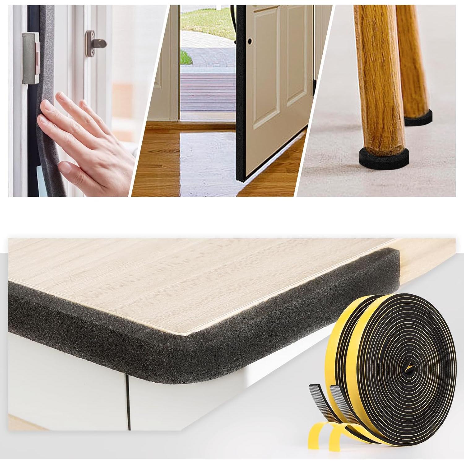 Tira de Sellado EGOFIX Negra 5m para Puertas y Ventanas