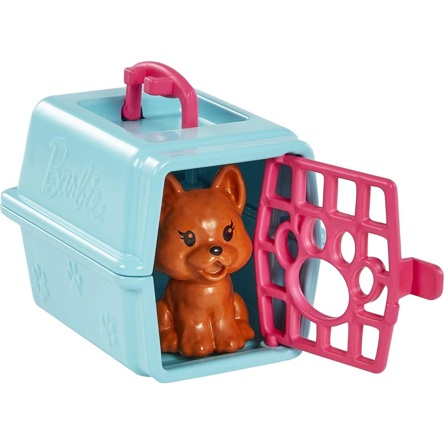 Chelsea Doll and Accessories, Pet Vet Playset with Doll, 4 Animals and 18 Pieces