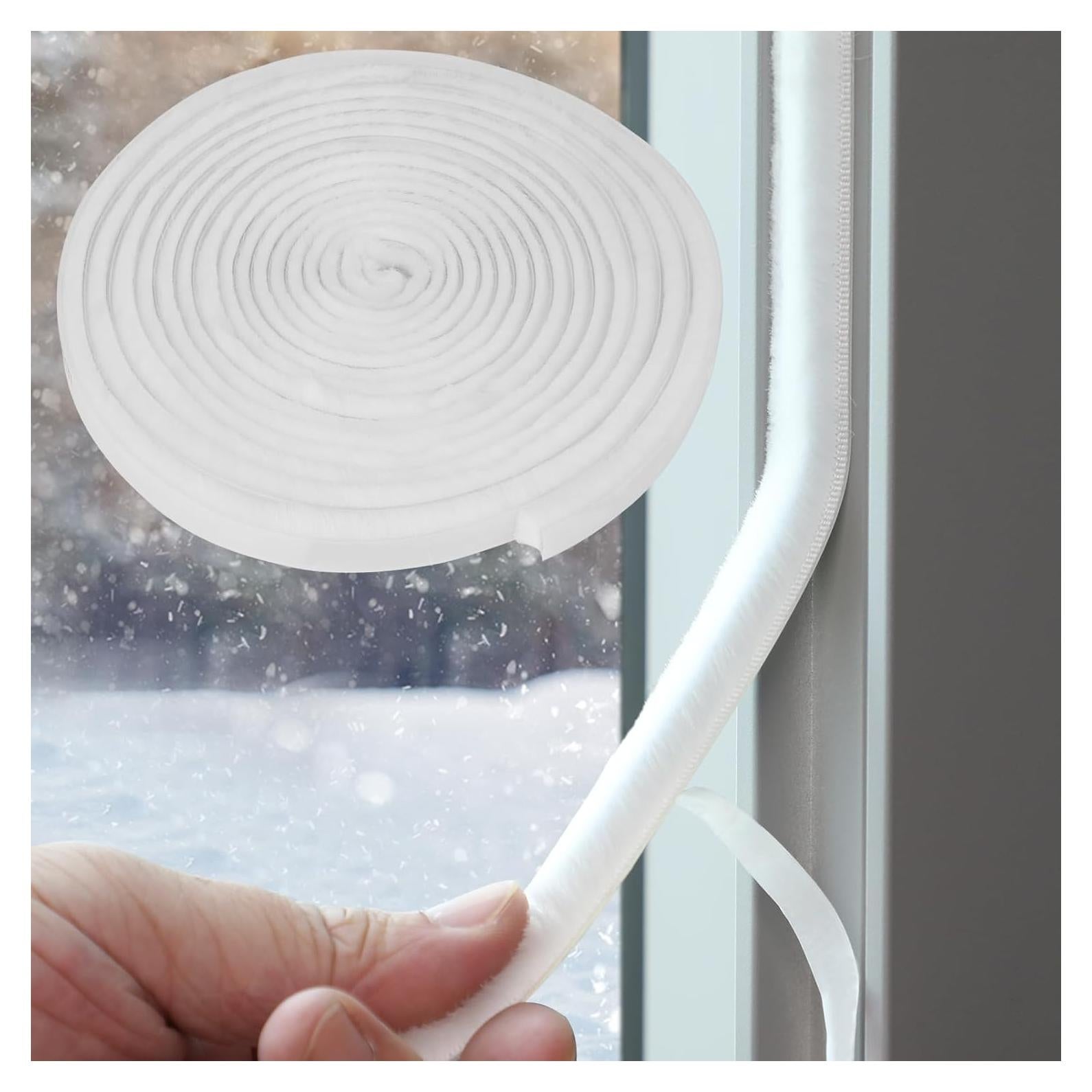 Tira de Sellado Autoadhesiva fowong 4.88m Fieltro Blanco