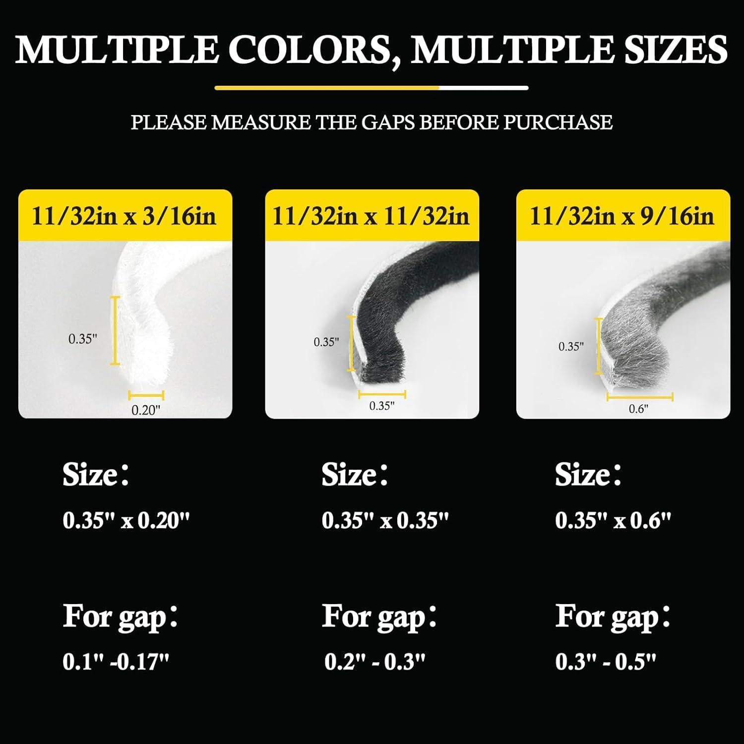 Tira de Sellado Autoadhesiva fowong 4.88m Fieltro Blanco