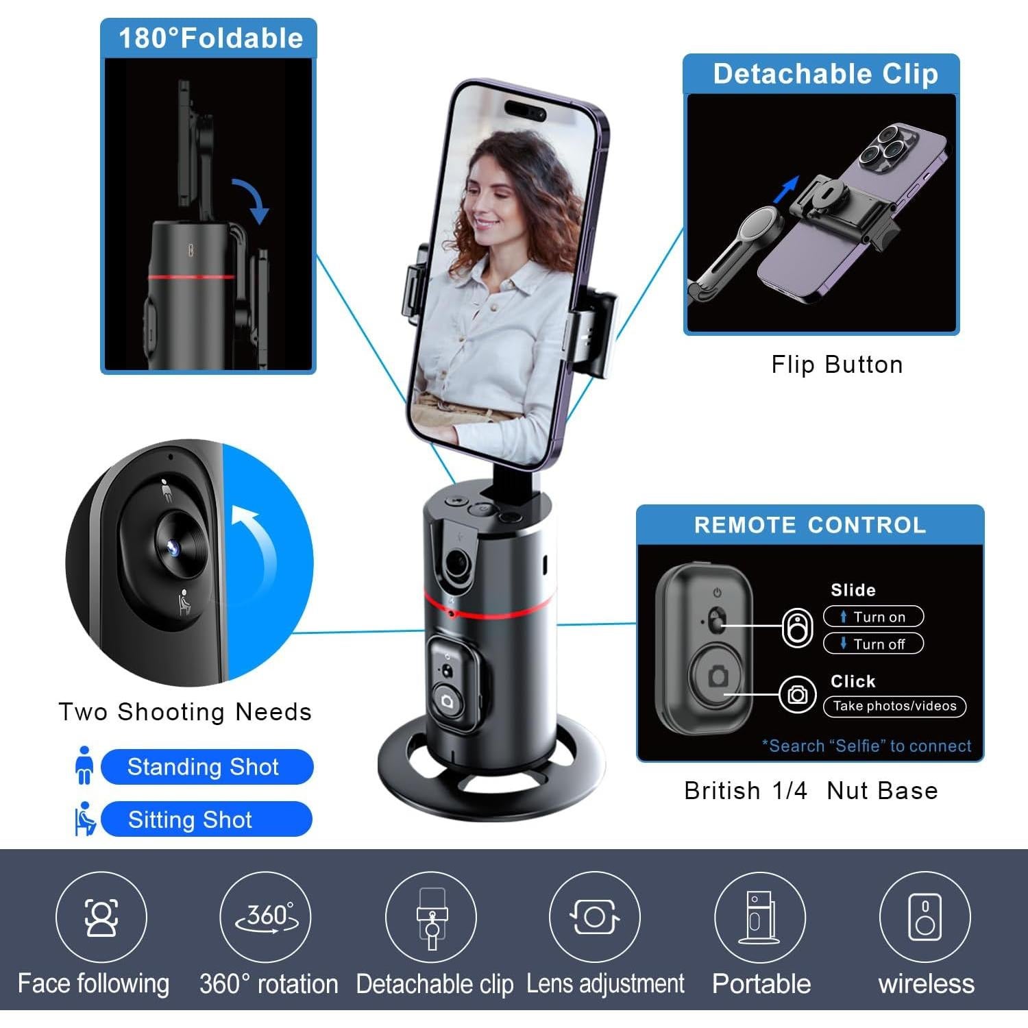 Gimbal Estabilizador para Smartphone GREEN HOUSE GH-USTTB-BK