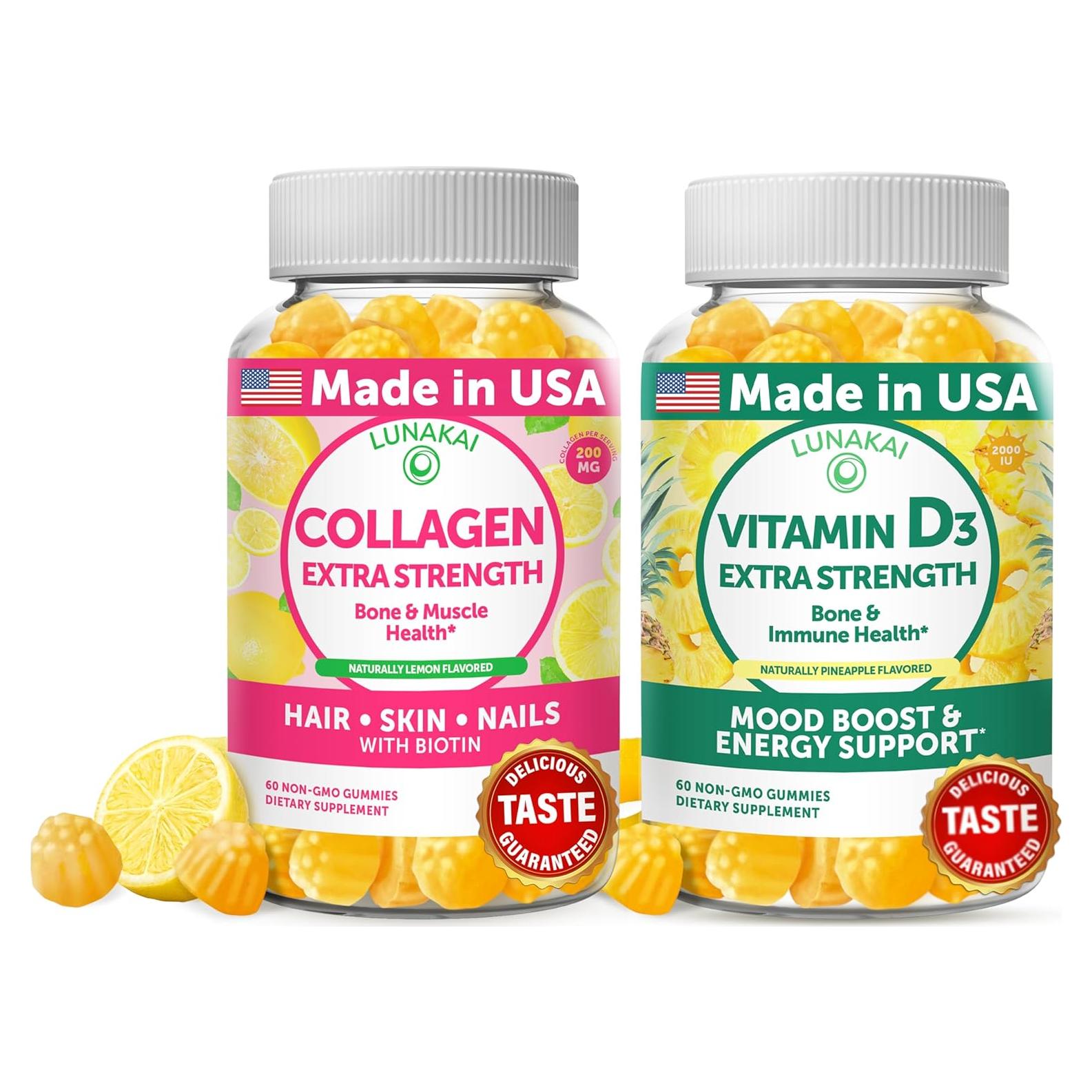 Gominolas de Colágeno Lunakai con Vitamina D3 - 60 Unidades