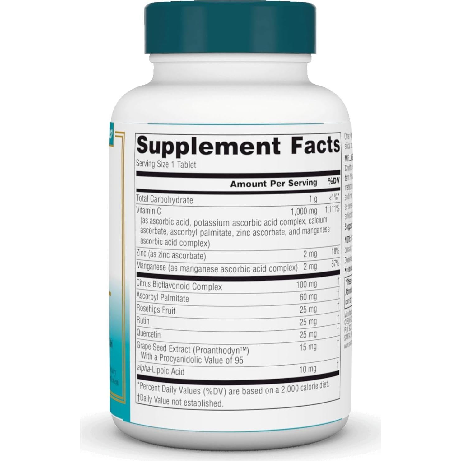 Source Naturals Bienestar C-1000 - 50 Tabletas Antioxidantes