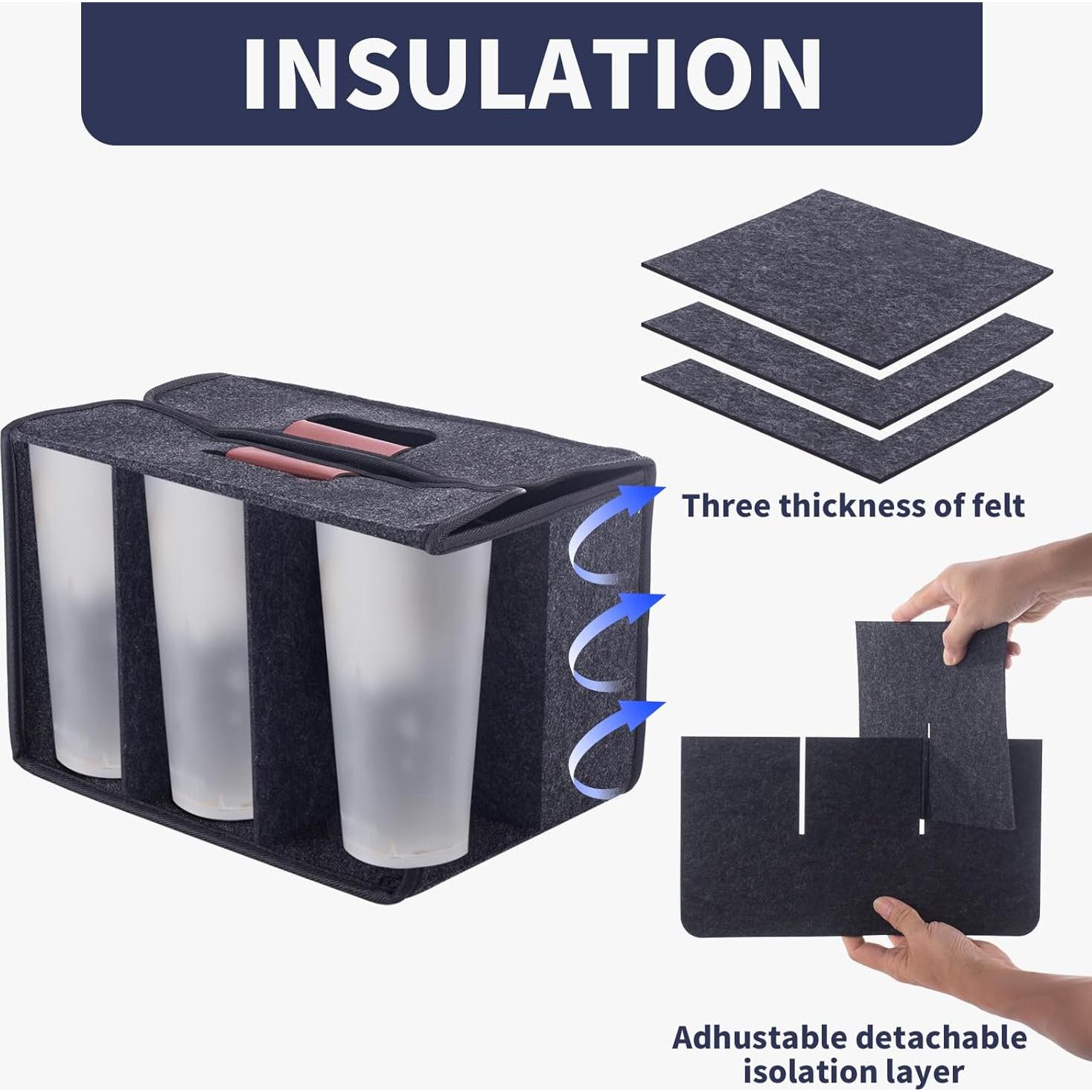 Portador de Bebidas Foyego 6 Tazas Aislado Plegable