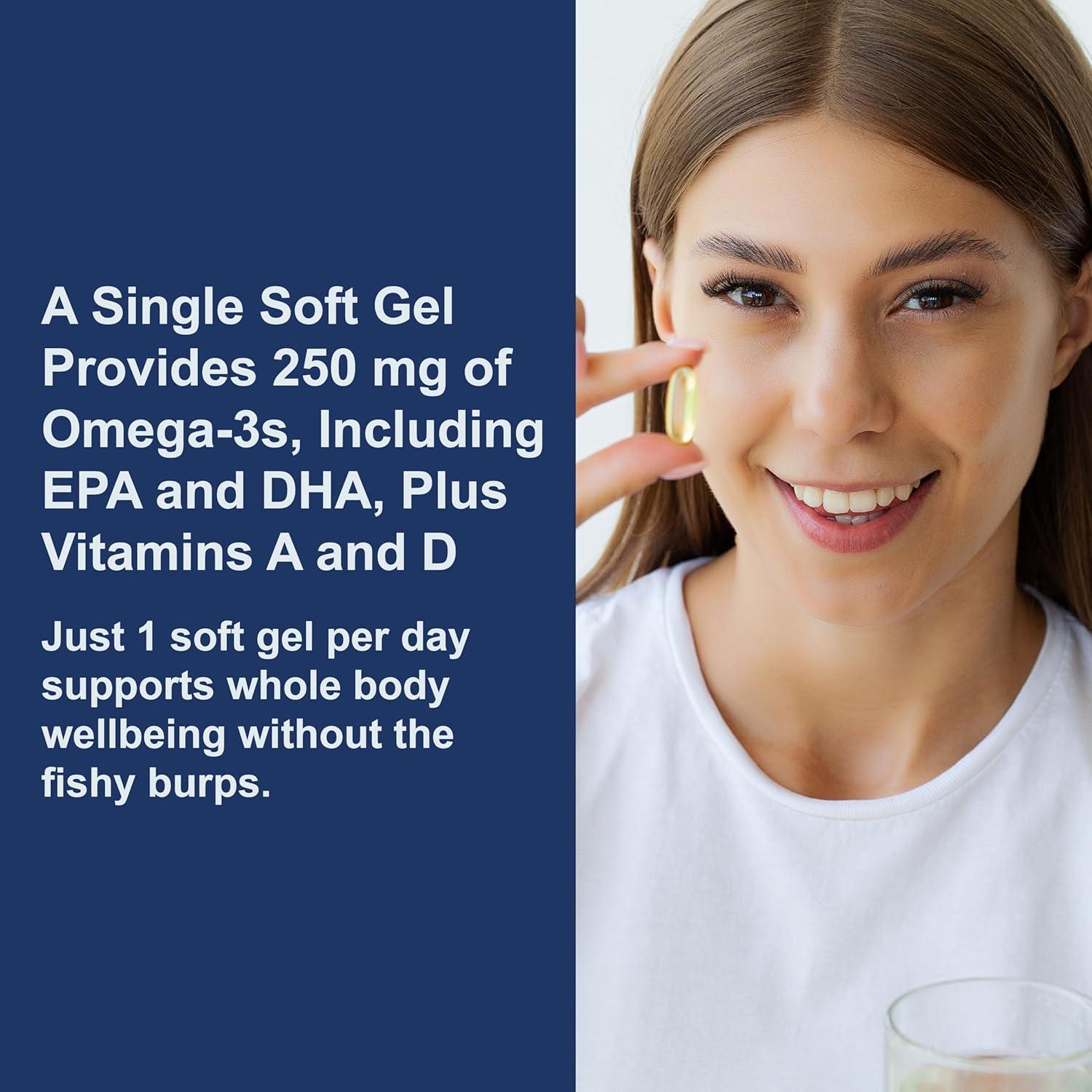 Carlson Aceite de Hígado de Bacalao 1000 mg + Vitaminas A y D3 - 100 Cápsulas