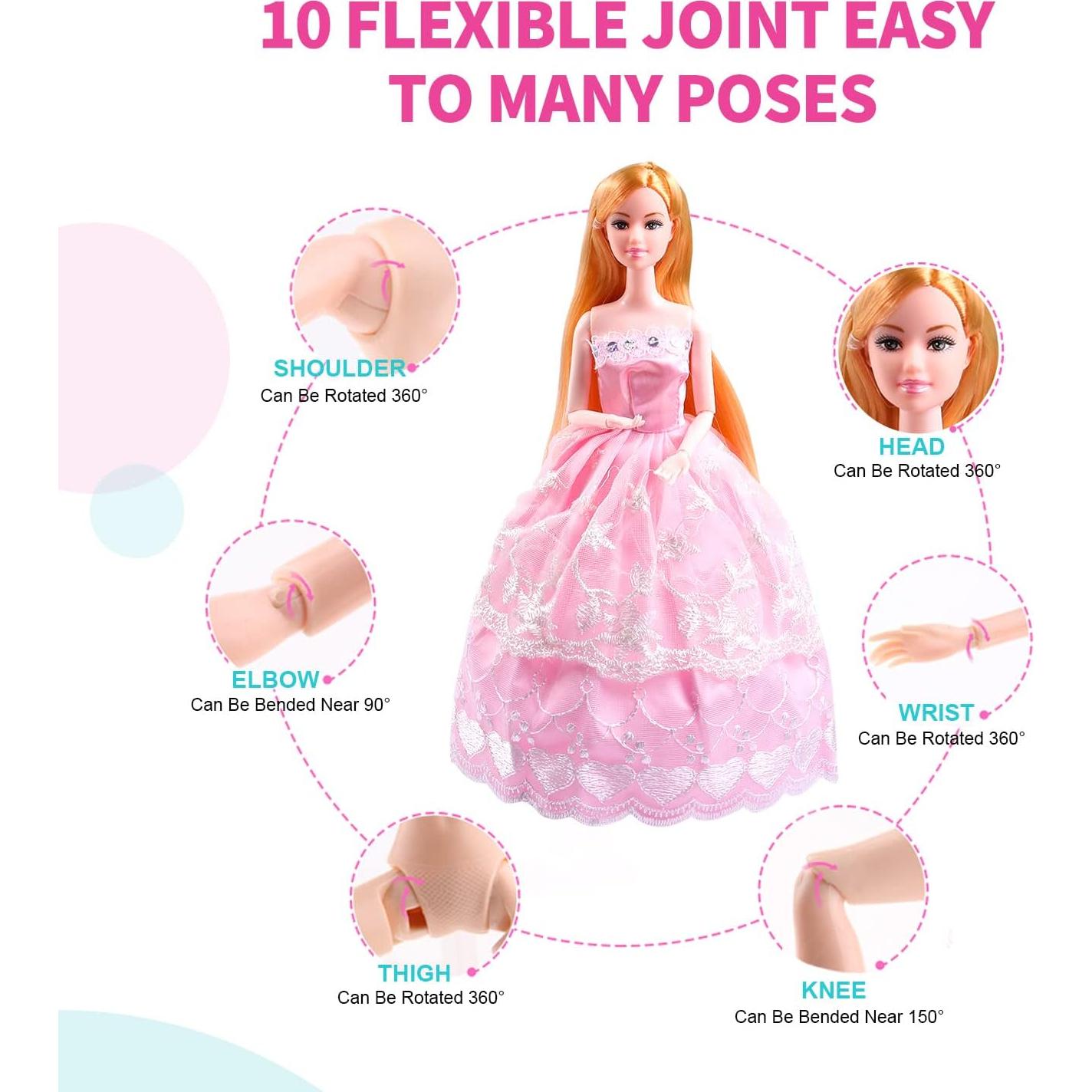 Conjunto de Muñeca UCanaan con Armario y Ropa Rosa