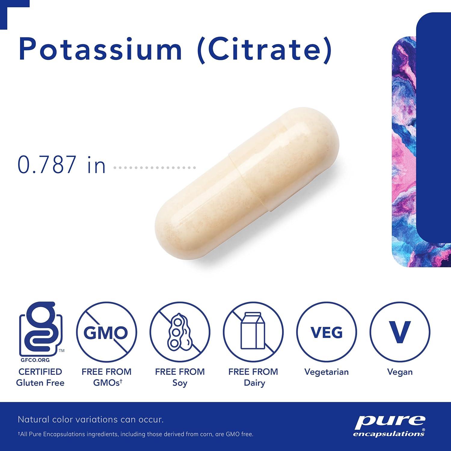 Citrato de Potasio Pure Encapsulations - 90 Cápsulas