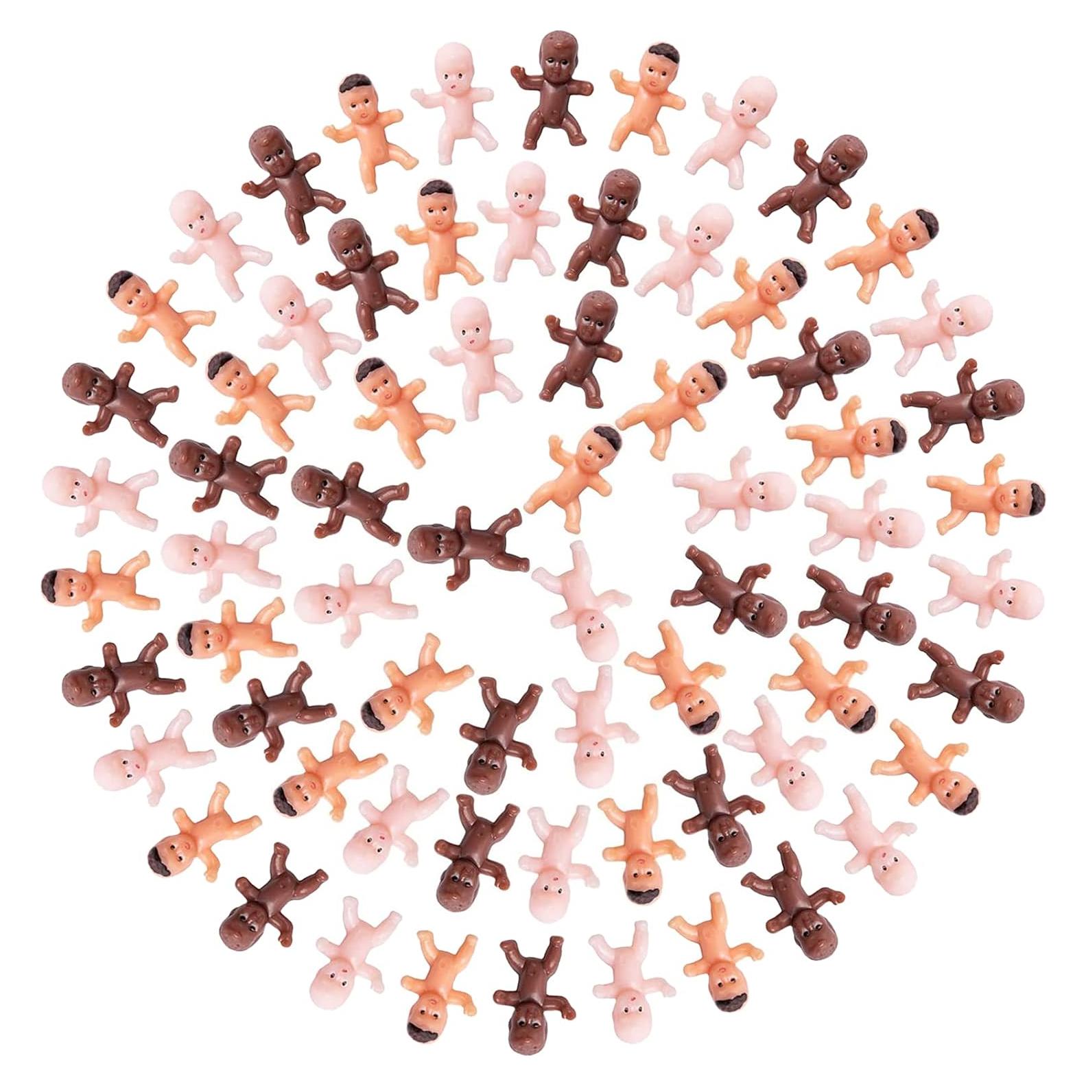 180 Mini Bebés de Plástico JUXINDA 2.54 cm para Fiestas