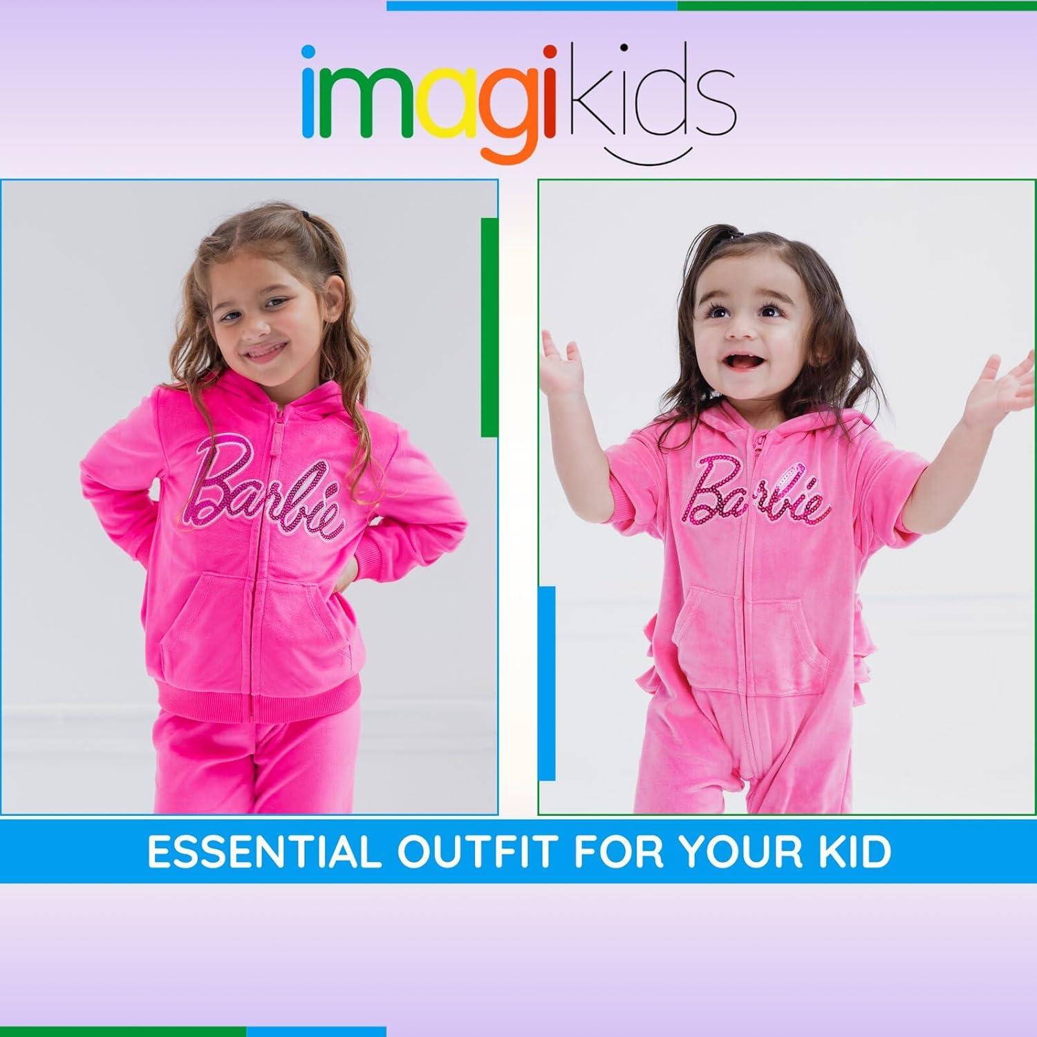 Conjunto sudadera y pantalones Barbie para niñas 6-9 meses
