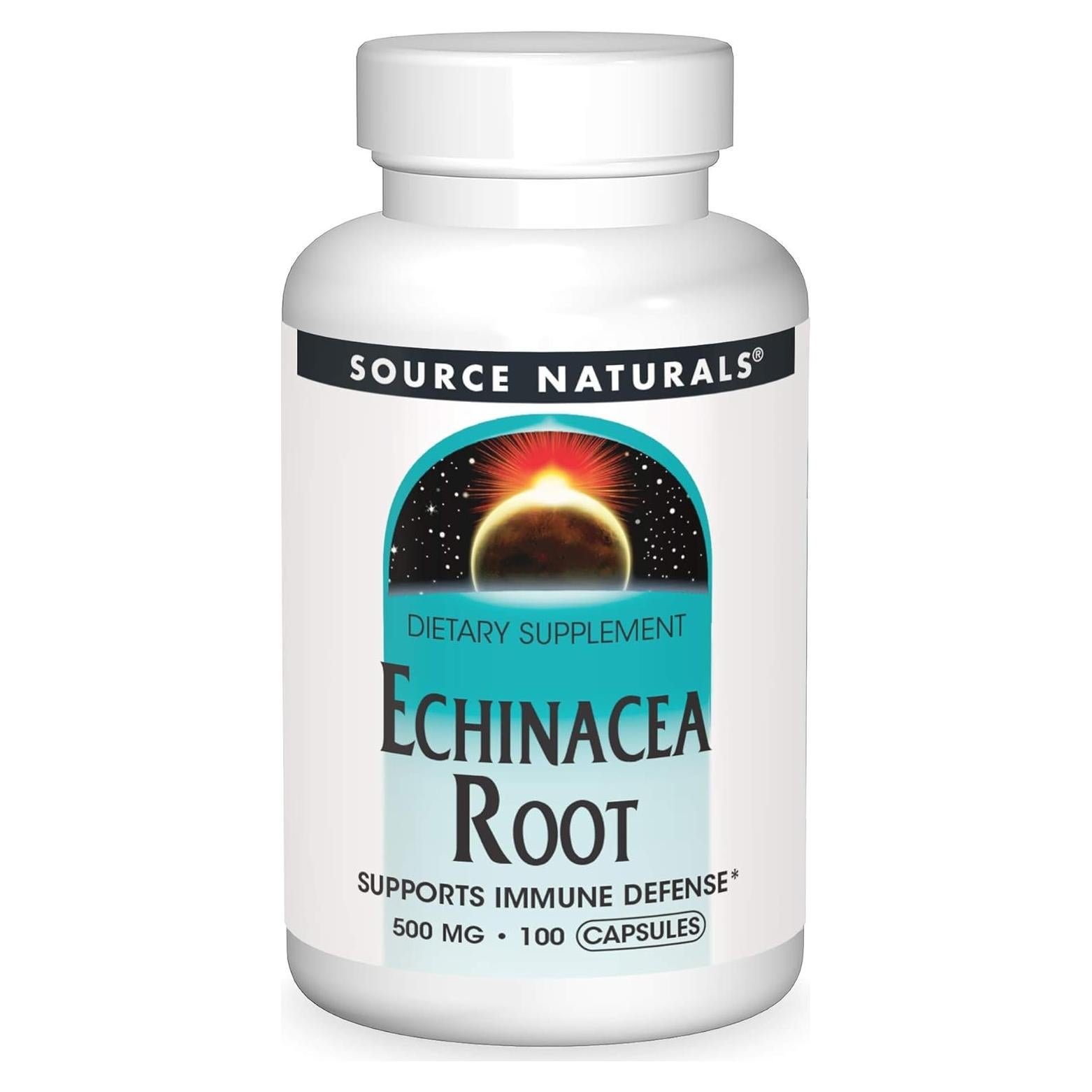 Extracto de Raíz de Equinácea Source Naturals 500mg 100 Cápsulas