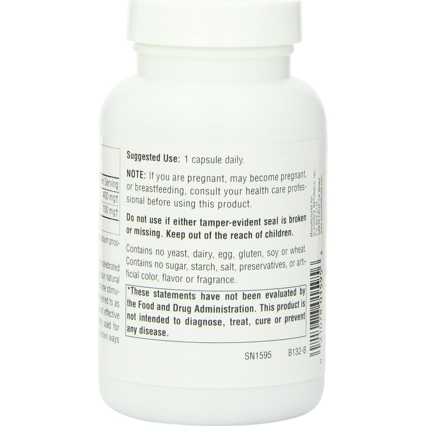 Extracto de Raíz de Equinácea Source Naturals 500mg 100 Cápsulas