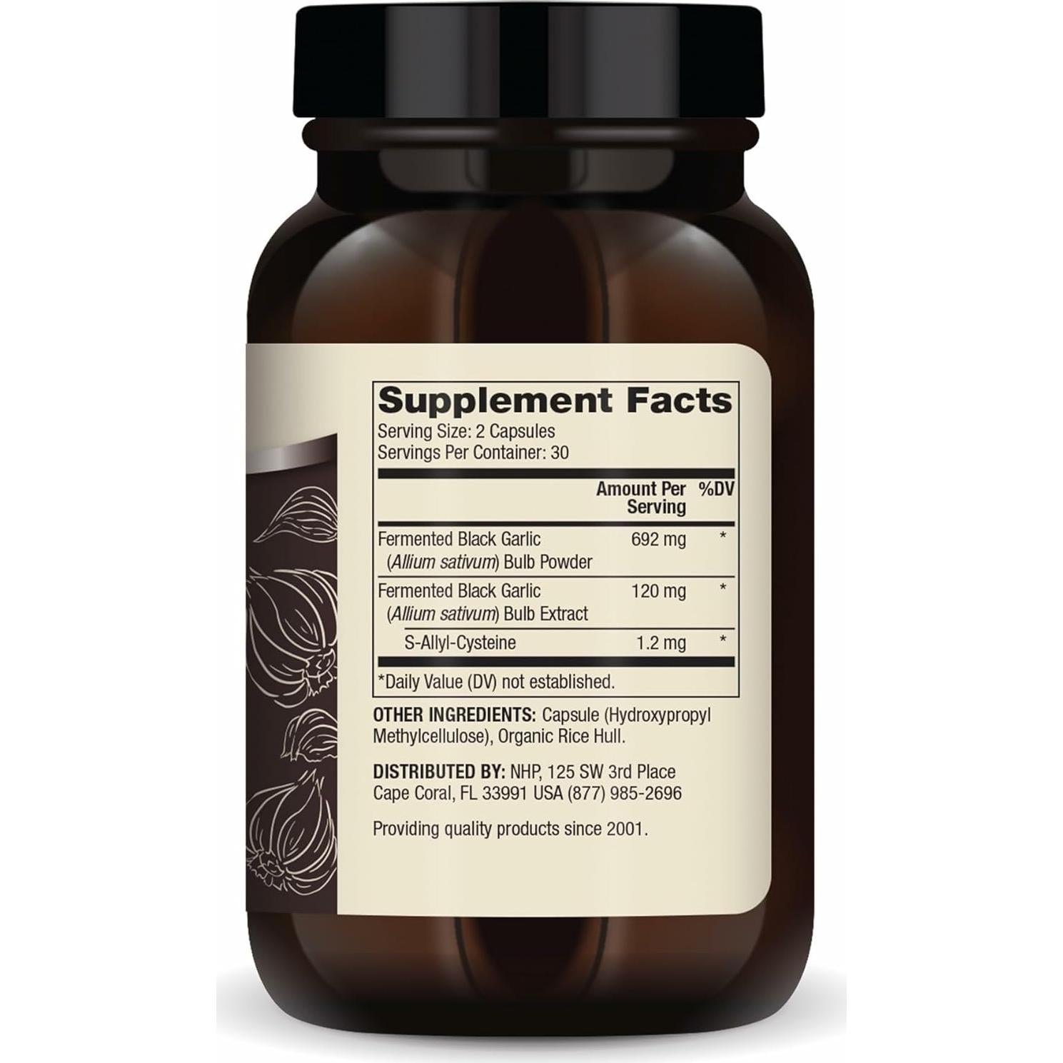 Ajo Negro Fermentado Dr. Mercola 60 Cápsulas Antioxidante