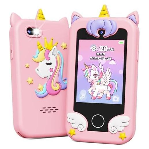 KOKODI Teléfono Juguete para Niños Rosa 3 a 10 Años