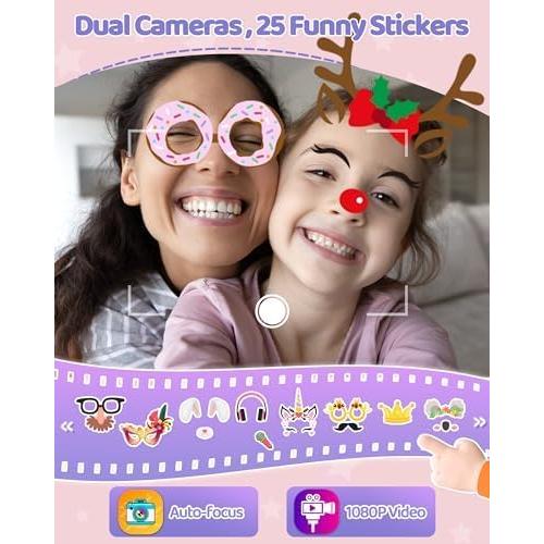 KOKODI Teléfono Juguete para Niños Rosa 3 a 10 Años