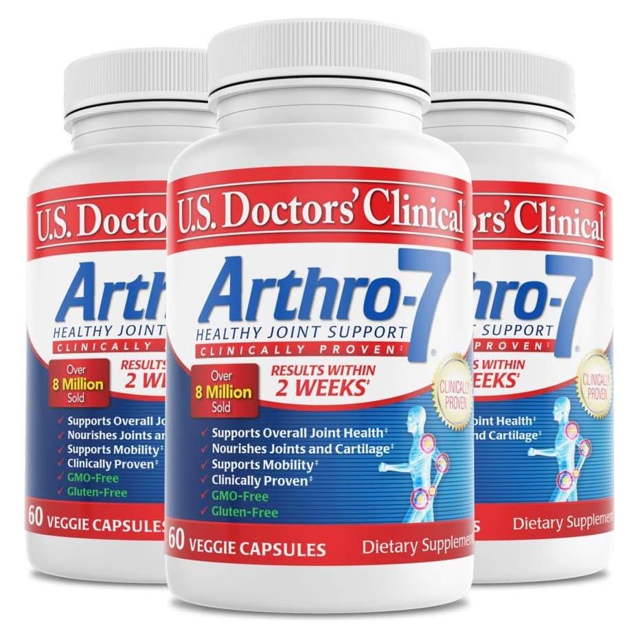 Suplemento Articular Arthro-7 U.S. Doctors - 180 Cápsulas