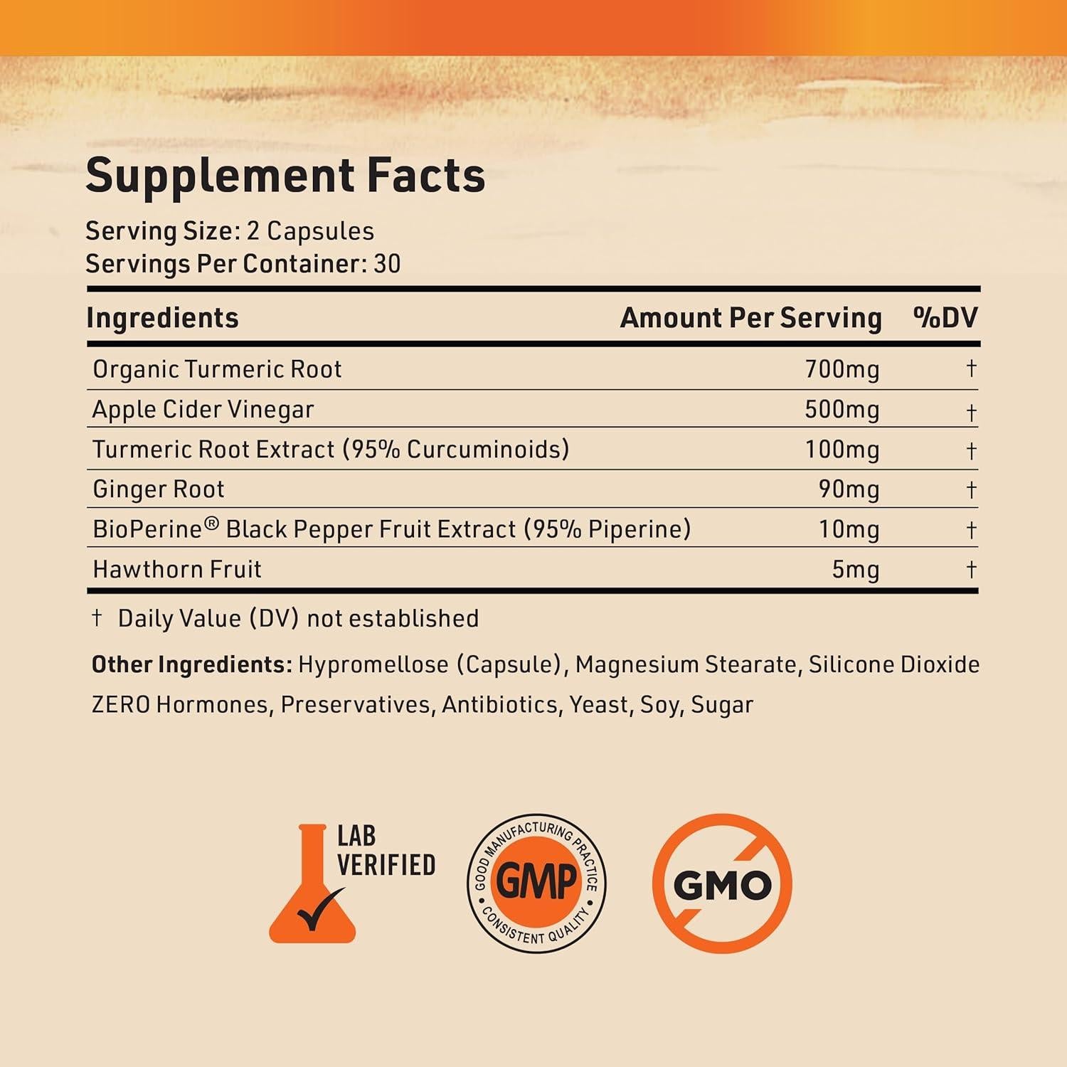 Suplemento de Cúrcuma y Jengibre Nature's Base 60 Cápsulas