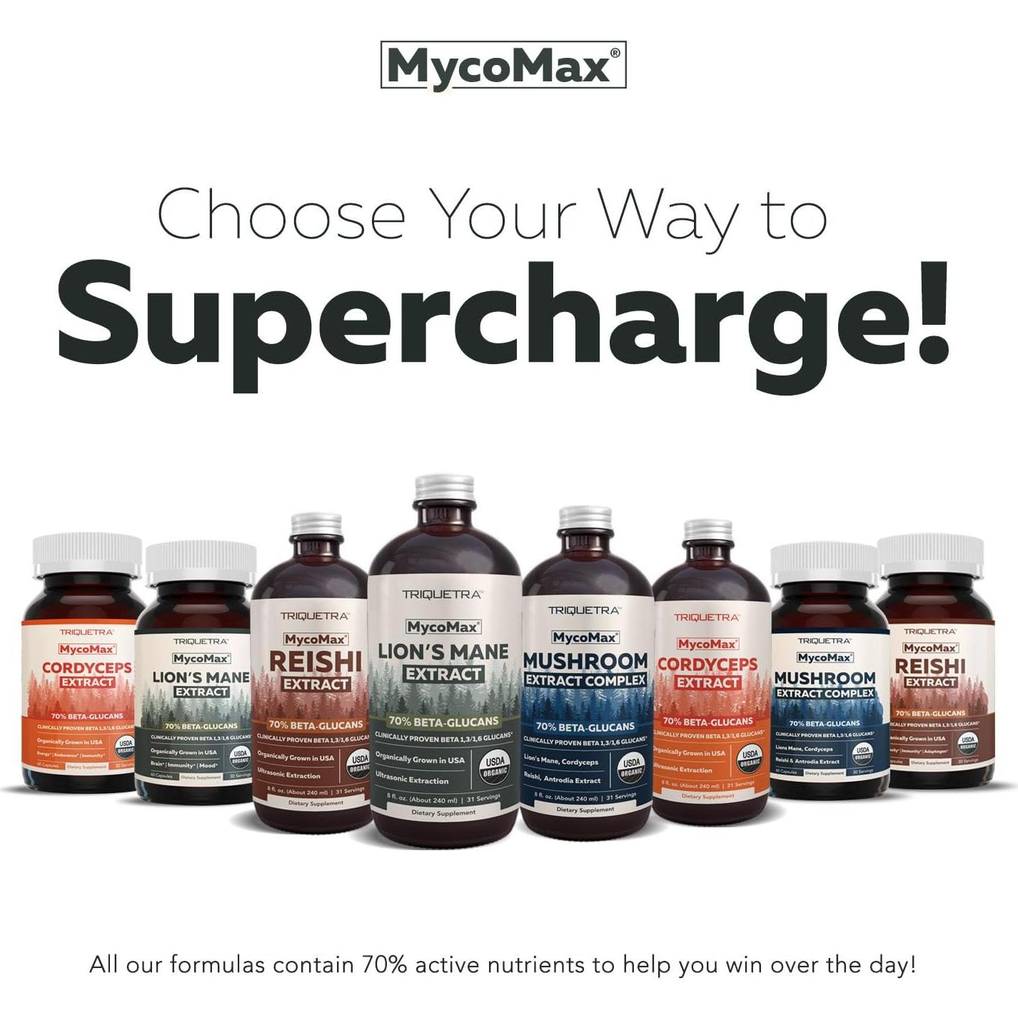 Suplemento MycoMax Melena de León 500 mg - 60 Cápsulas