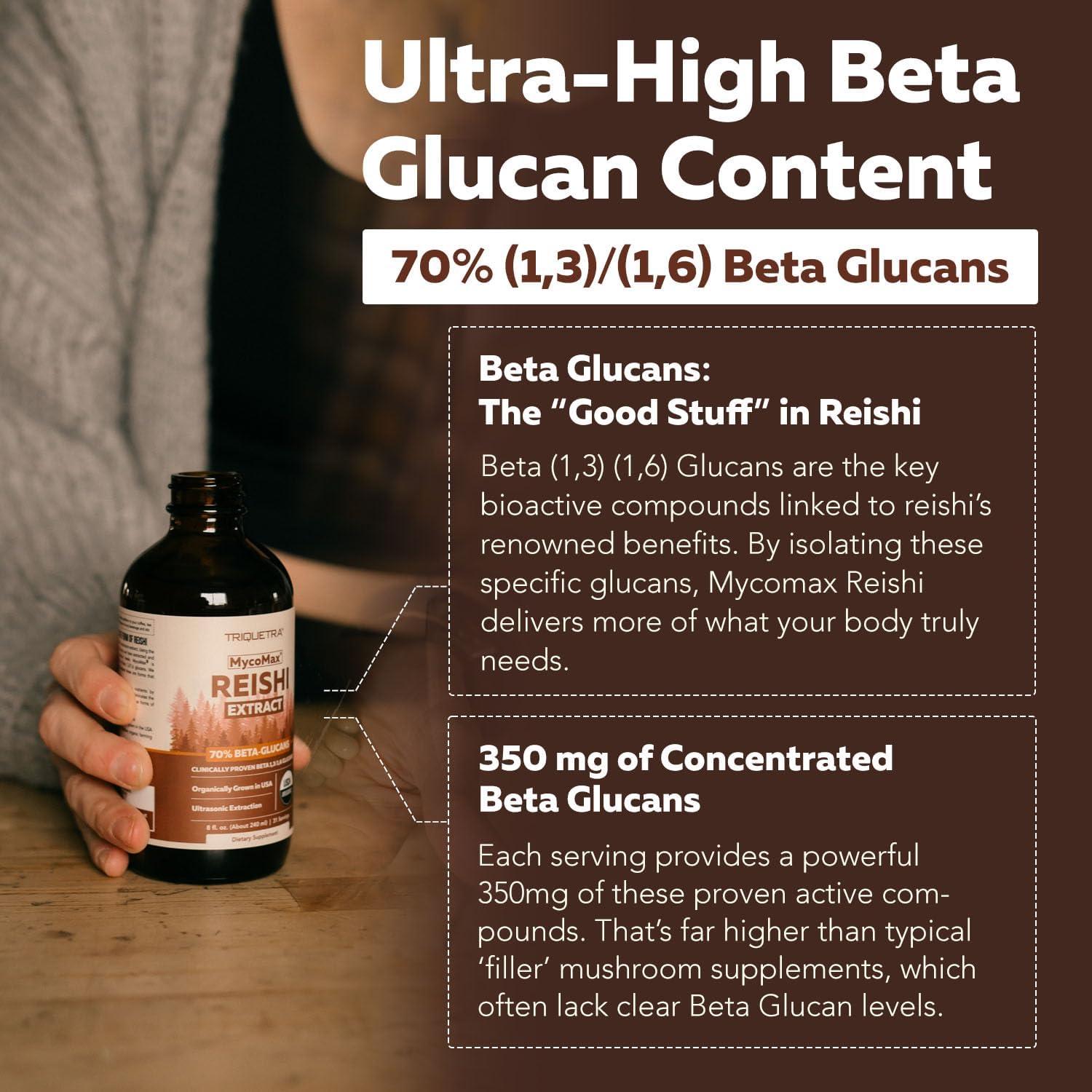 Extracto de Hongo Reishi Orgánico Triquetra Health 226.8 g - 70% Beta Glucanos