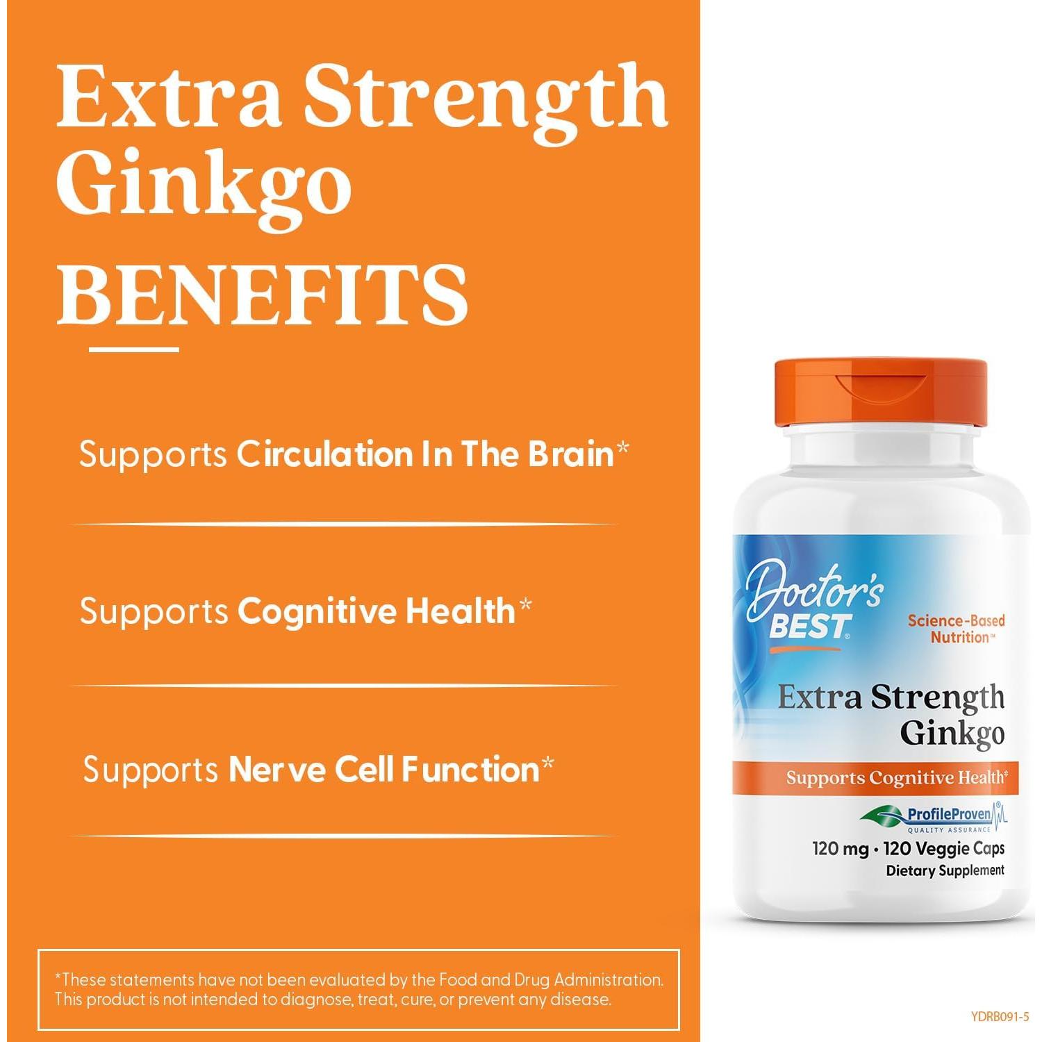 Ginkgo Biloba Extra Fuerte Doctor 120 mg 120 Cápsulas Veganas