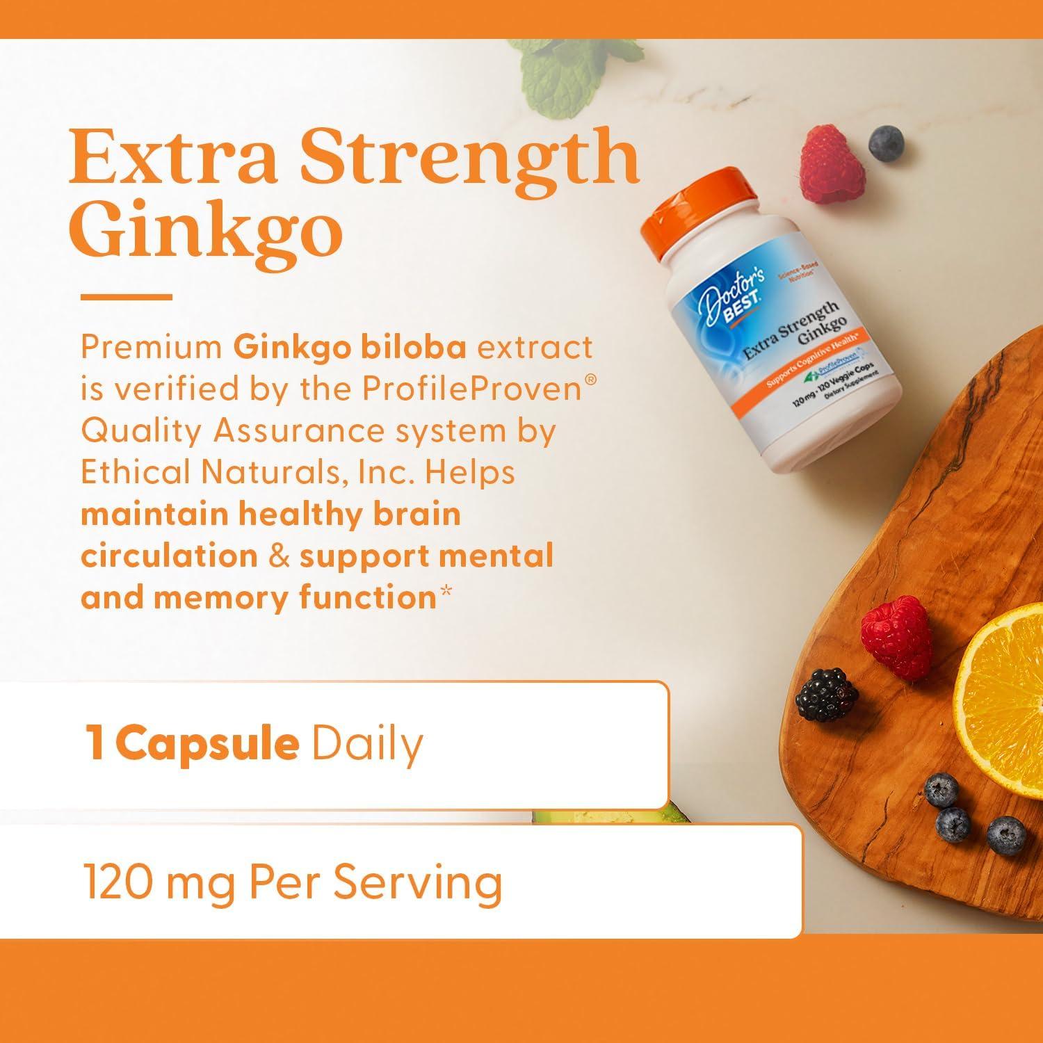 Ginkgo Biloba Extra Fuerte Doctor 120 mg 120 Cápsulas Veganas