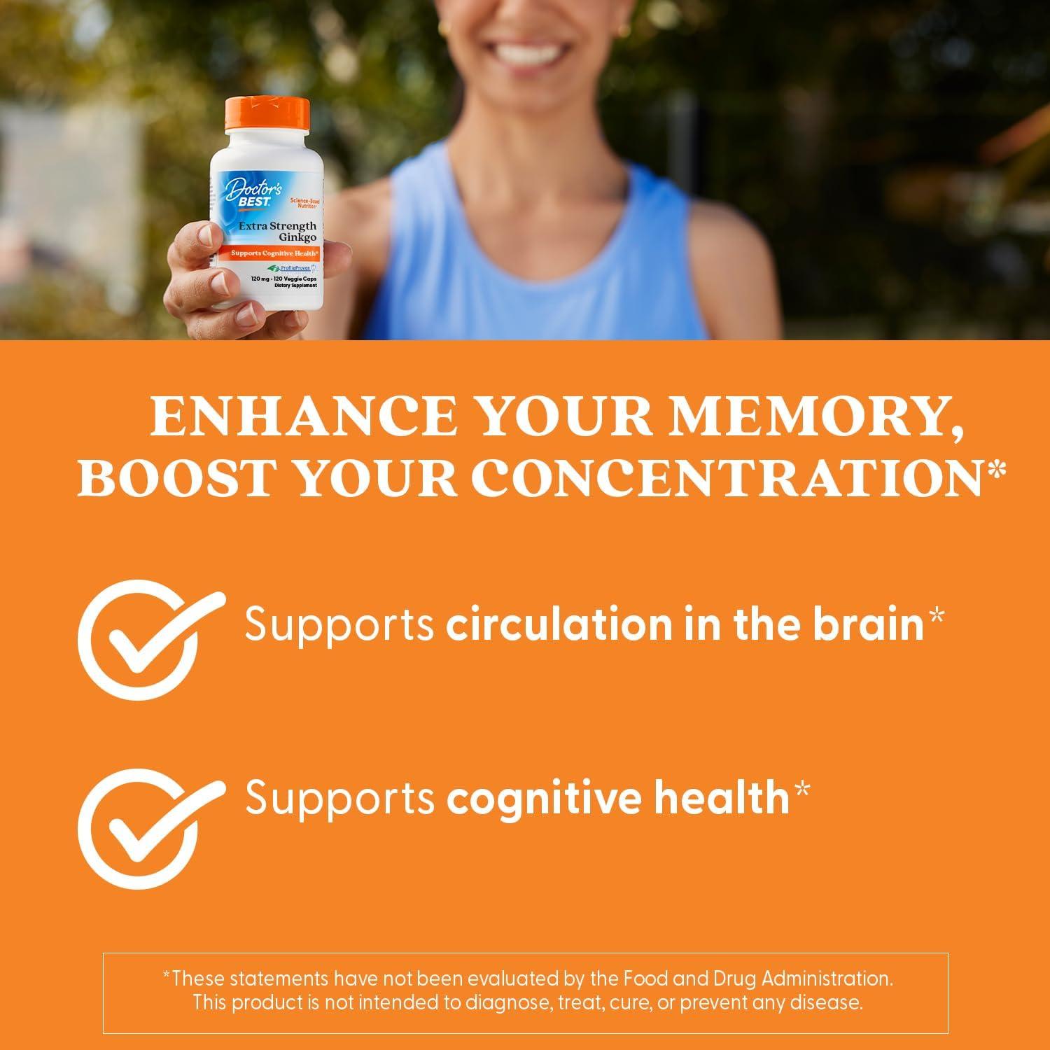 Ginkgo Biloba Extra Fuerte Doctor 120 mg 120 Cápsulas Veganas