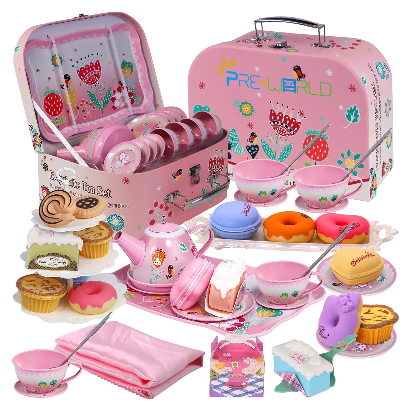 Juego de Té para Niños AO ZI - 45 Piezas con Postres