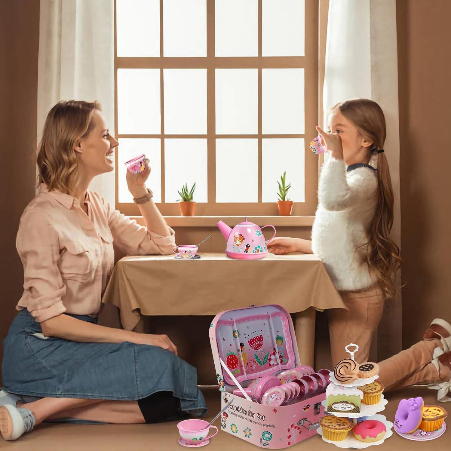 Juego de Té para Niños AO ZI - 45 Piezas con Postres