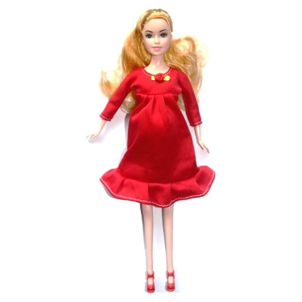 Muñeca Embarazada Kunhe Roja con Bebé 11.6x3.4 cm