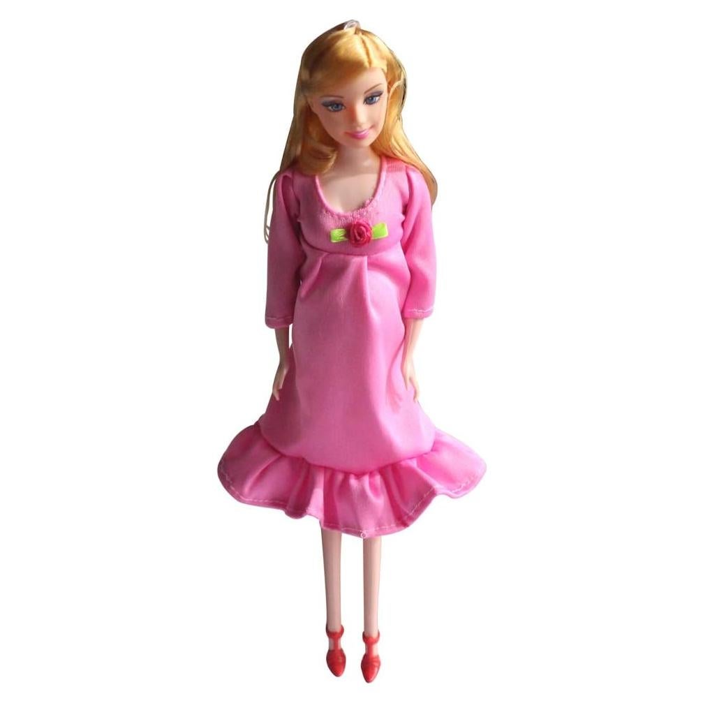 Muñeca Embarazada KunHe Rosa con Bebé 29 cm