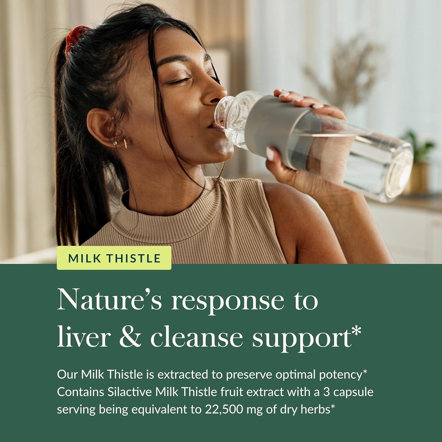 Suplemento Hepático Gaia Herbs Cardo Mariano 60 Cápsulas Veganas