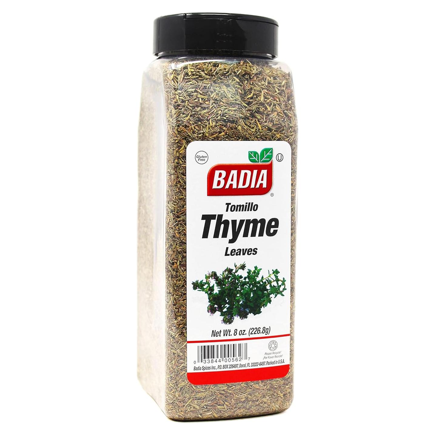 Hojas de Tomillo Secas Badia 226.8g - Sin Gluten Kosher