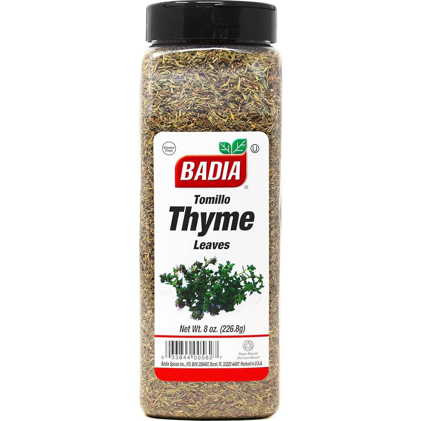 Hojas de Tomillo Secas Badia 226.8g - Sin Gluten Kosher