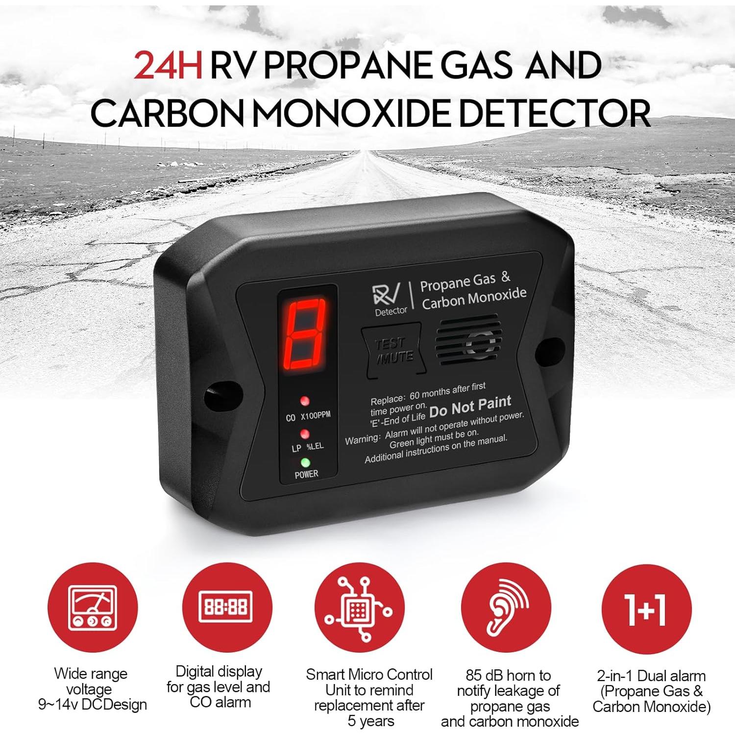 Detector de Gas Propano y Monóxido de Carbono PROTECTMETER 12V