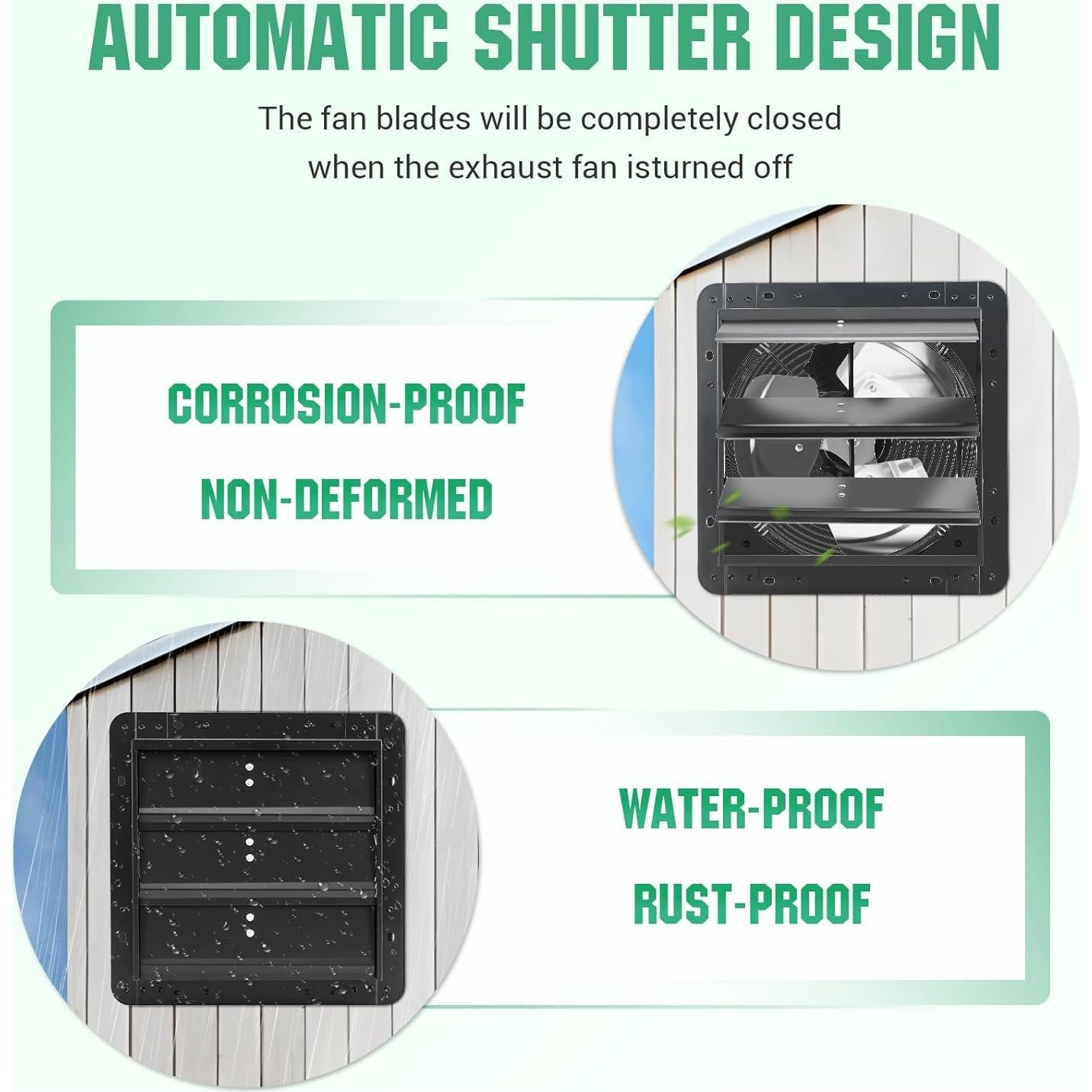 Ventilador de Escape FAREAST 30 cm con Controlador de Velocidad