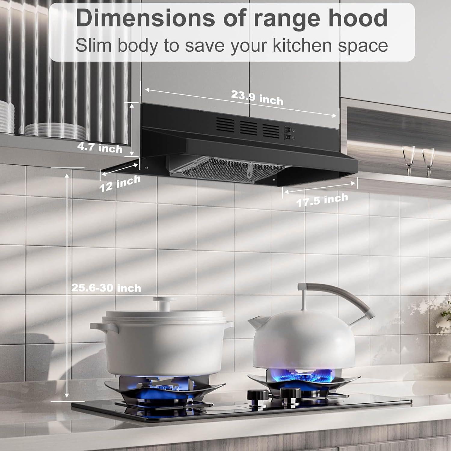 Campana Extractora Bajo Gabinete SNDOAS 60 cm Negra 230 CFM