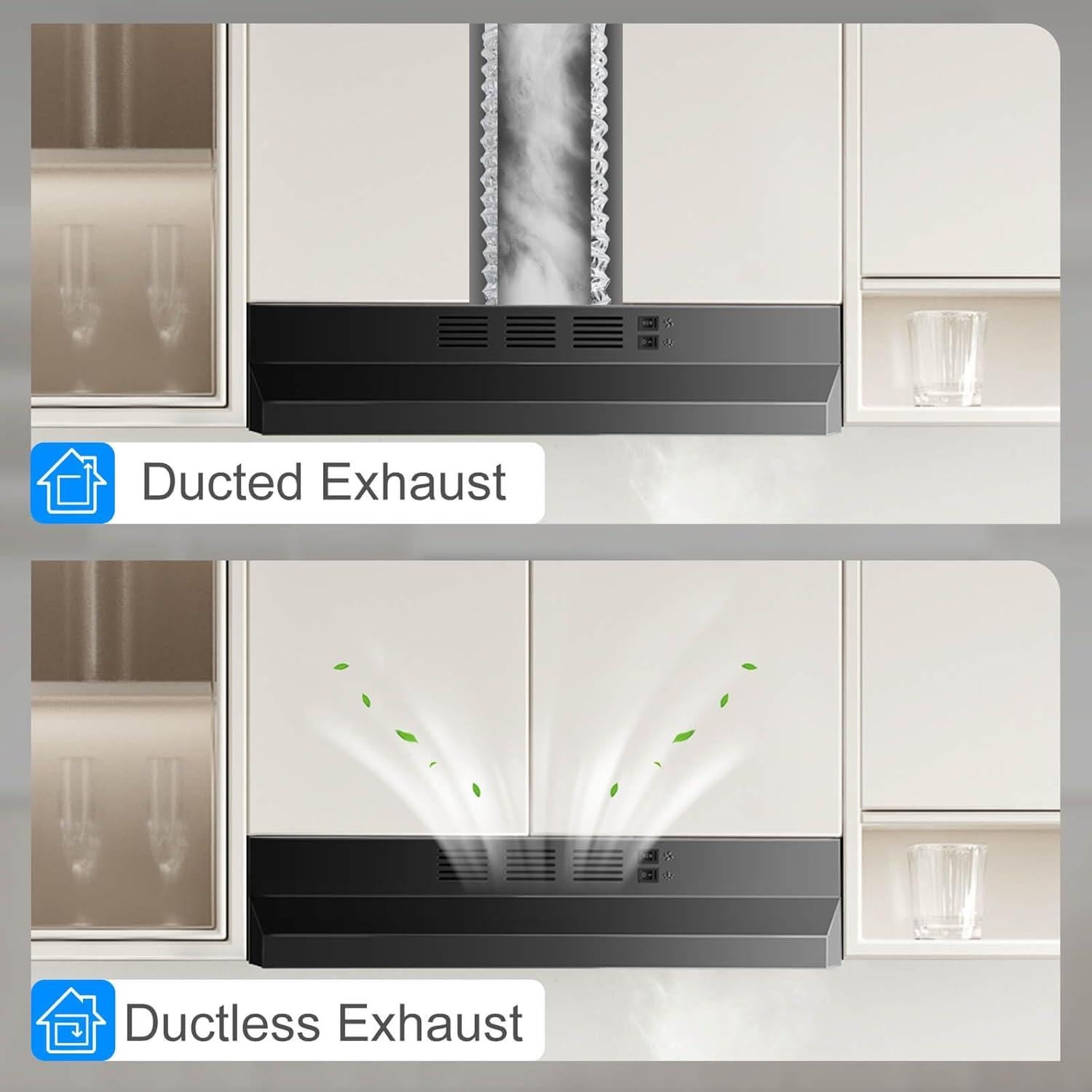 Campana Extractora Bajo Gabinete SNDOAS 60 cm Negra 230 CFM